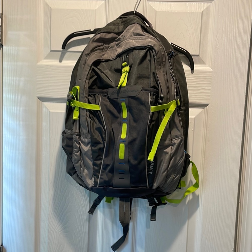 Eddie Bauer Black and Gray Backpack with Padded Straps
